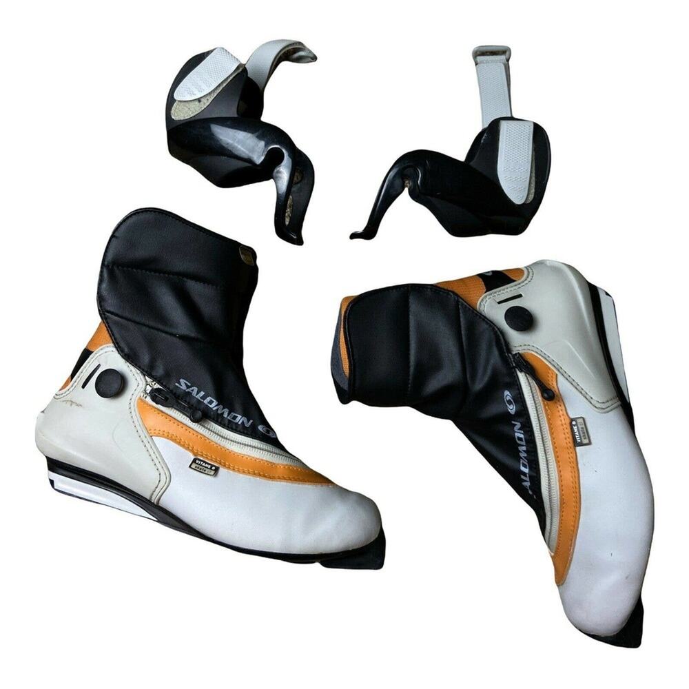 Womens Orange Salomon Vitane 8 CL Auto Fit‎ Skate Ski Boots Size 6